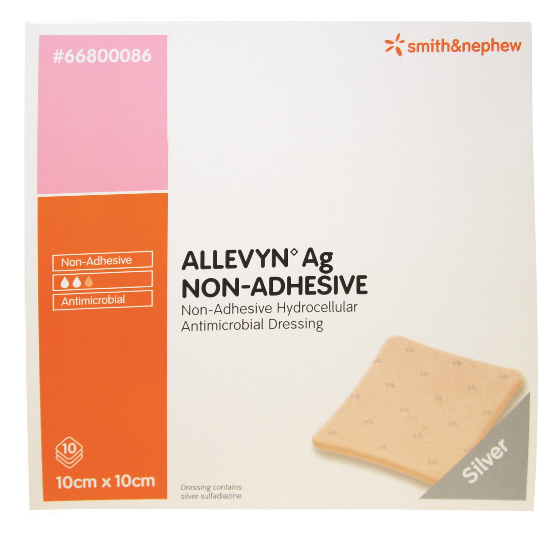 Allevyn AG Non-Adhesive 10cm x 10cm image 1