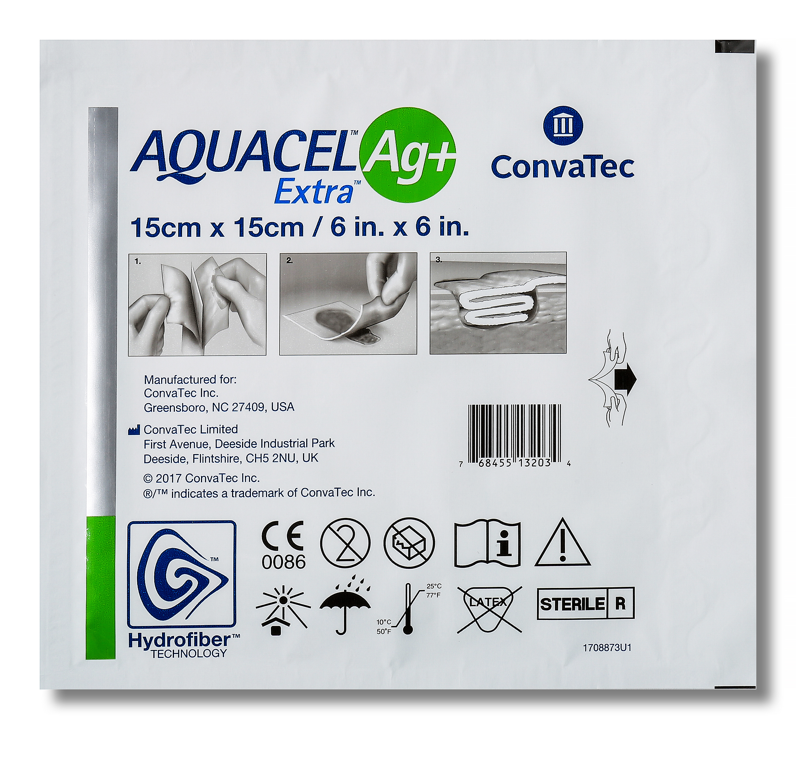 Aquacel Silver Dressing AG+ Extra 15cm x 15cm image 2