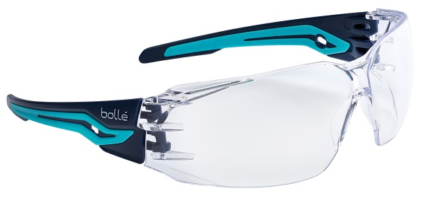 Bolle Protective Eyewear SILEX Clear Lens Blue Arms image 0