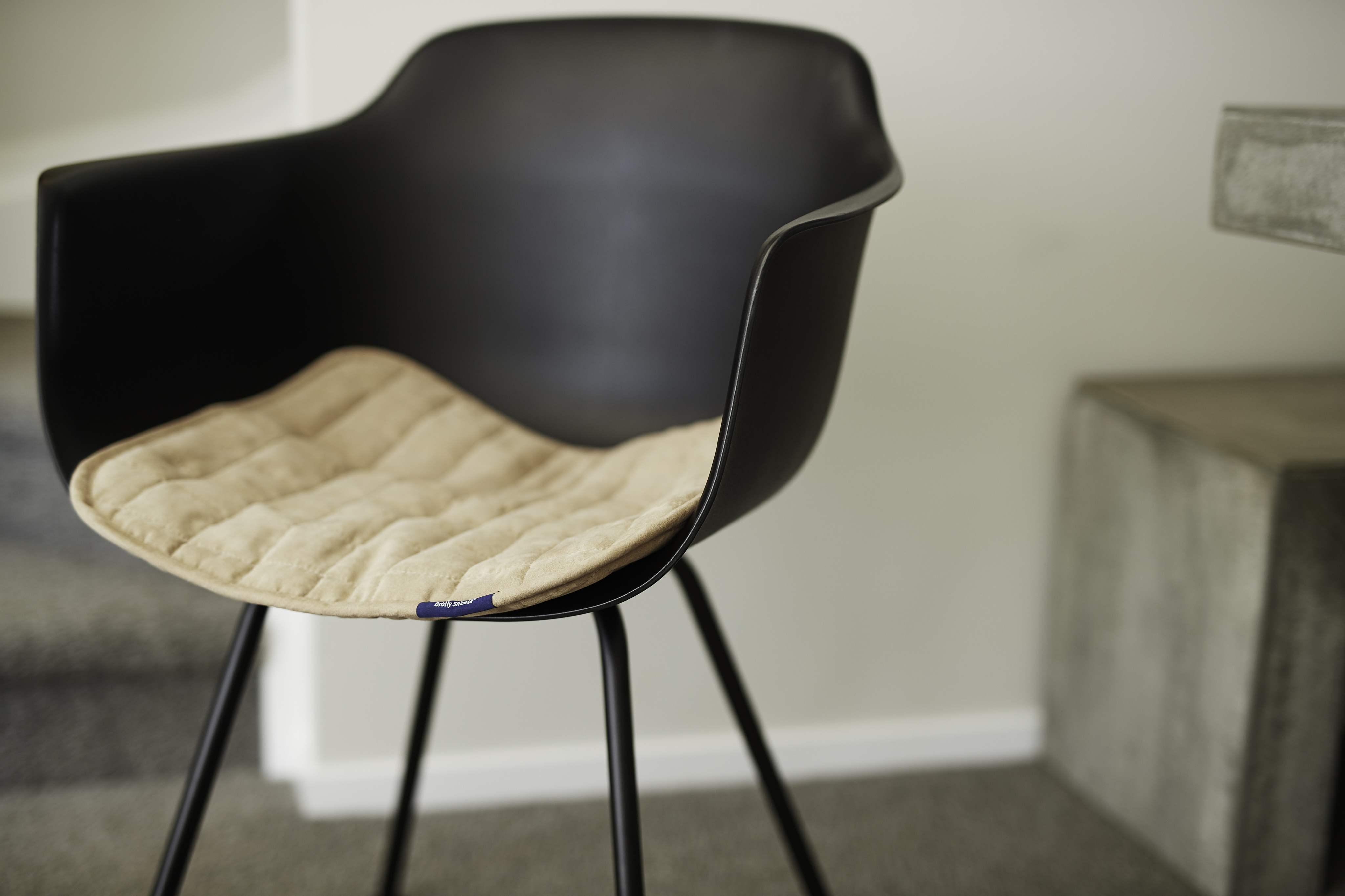 Brolly Quilted Waterproof Chair Pad Medium 60cm x 55cm Beige image 1
