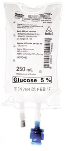 Glucose 5% IV Solution 250mls image 0