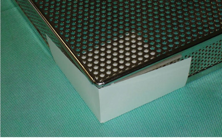 Key Surgical Tray Corner Protectors White Rigid Cardboard image 0