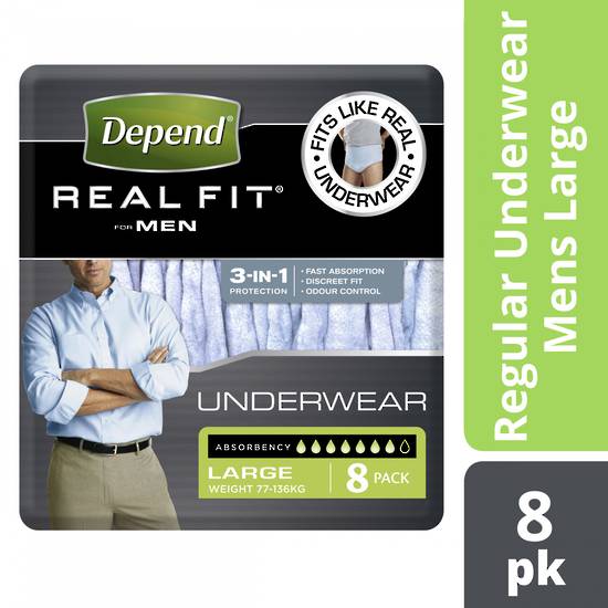 Depend Real-fit Underwear Men Large 8 image 1
