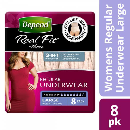 Depend Real-fit Underwear Women Large 8 image 2