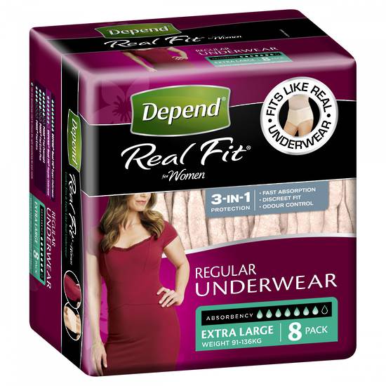 Depend Real-fit Underwear Women X Large 8 image 1