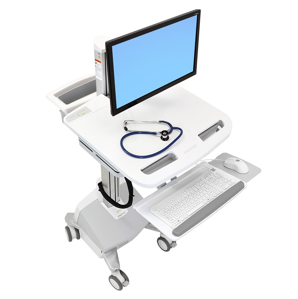 Ergotron Styleview Electronic Medical Records Powered Cart with LCD Arm image 1