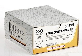 Ethicon Ethibond Excel Suture 1/2 Circle TP 2/0 SH 26mm 75cm image 0