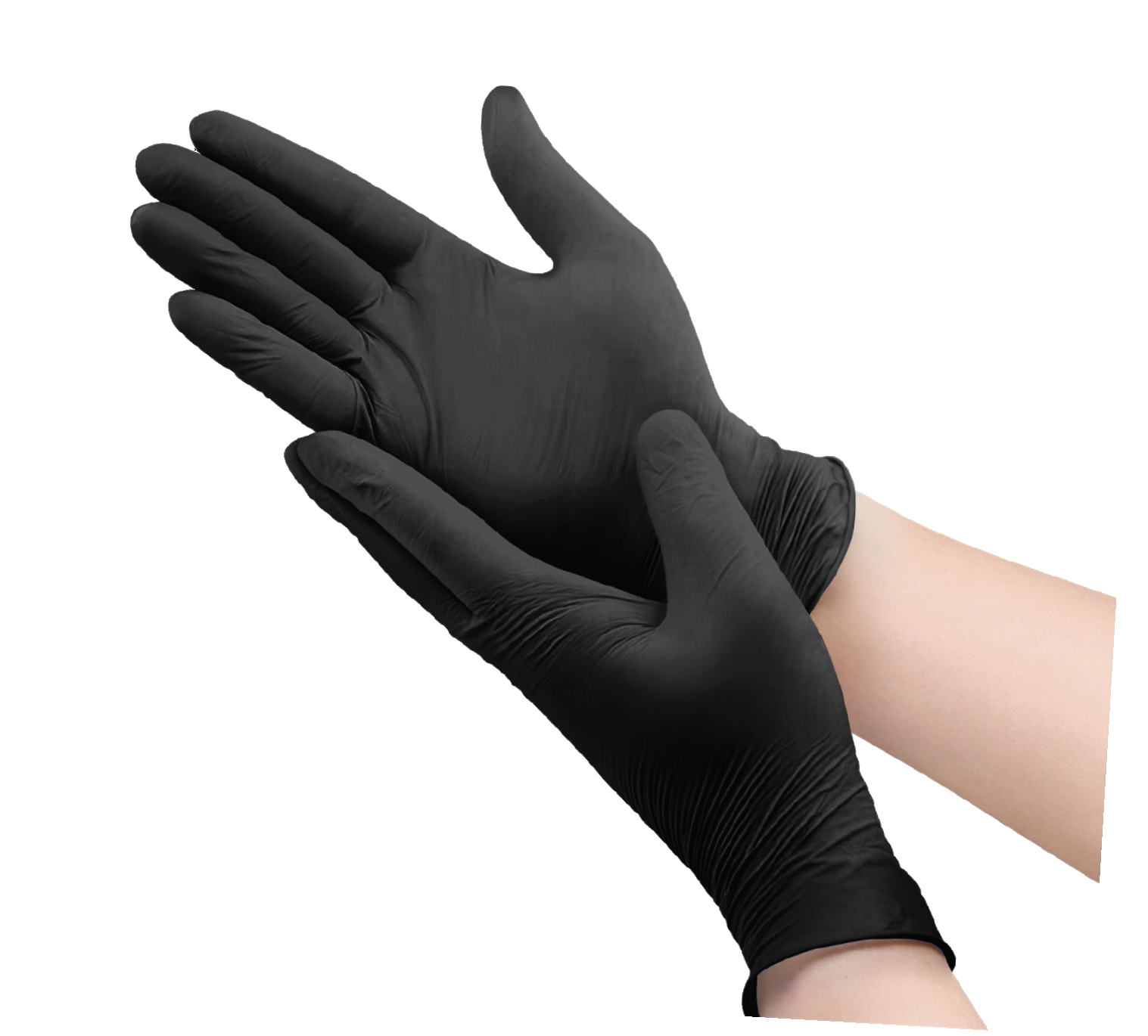 Hytec Black Nitrile Exam Gloves Powder Free Medium image 1