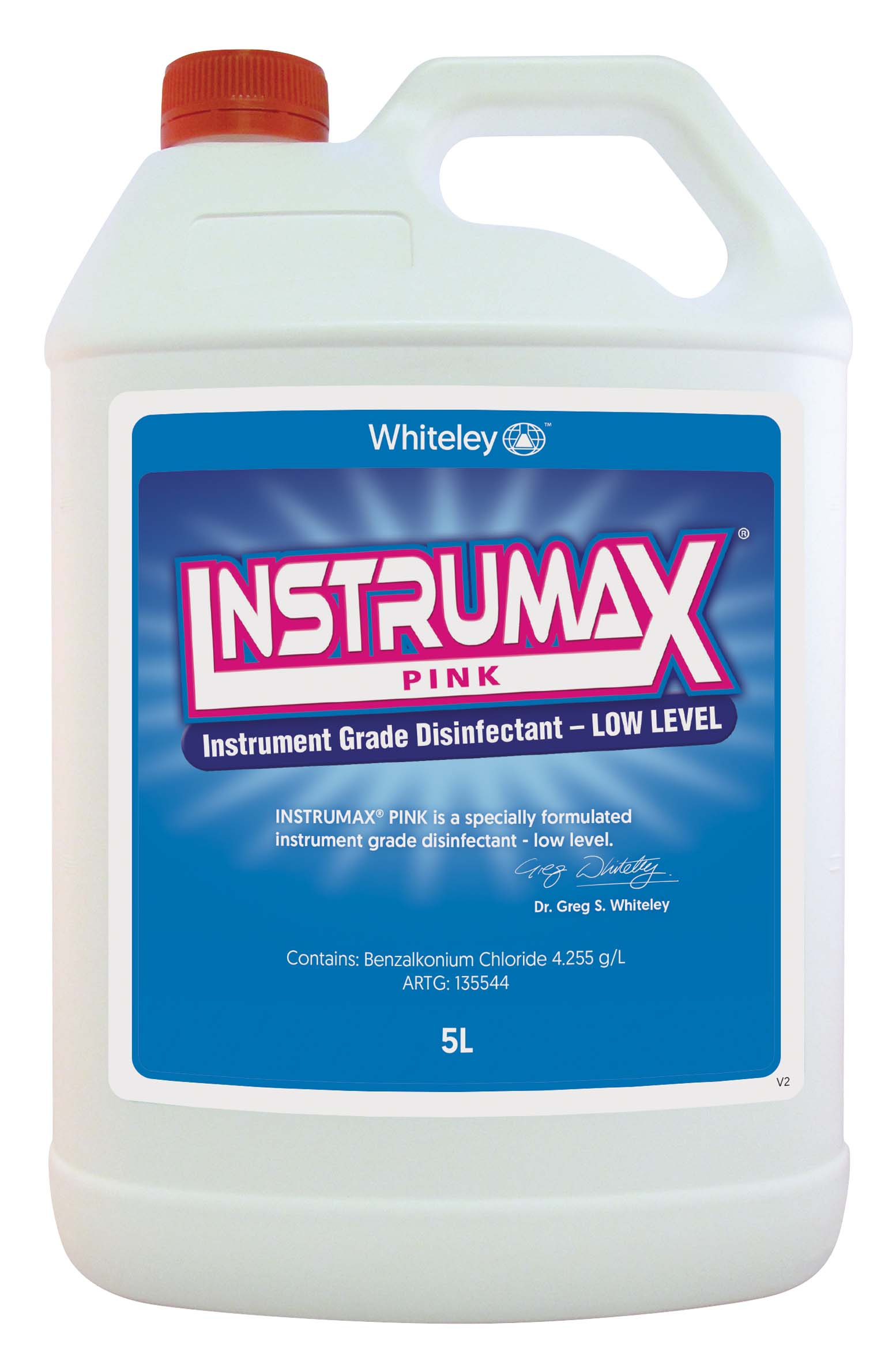 Whiteley Instrumax Pink Instrument disinfectant 5 Litre image 0