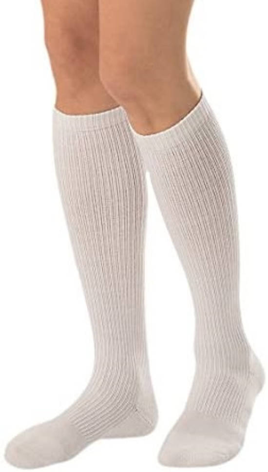 Jobst Activewear Knee High 15-20mmHg Medium White image 0