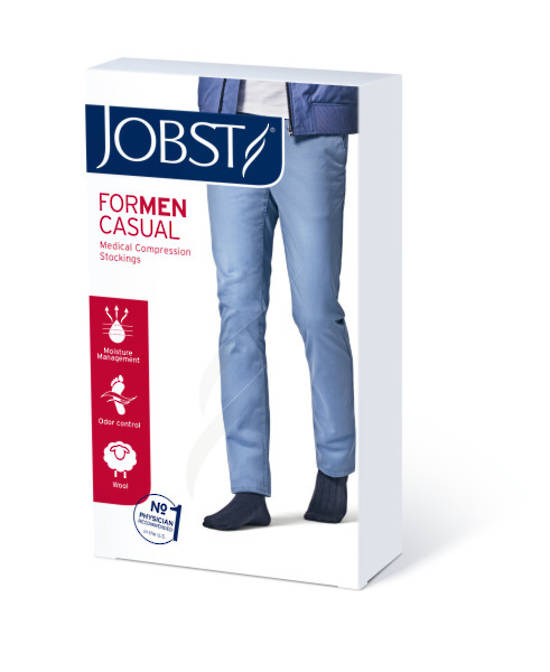 Jobst for Men Casual Knee High 15-20mmHg Small Black image 3