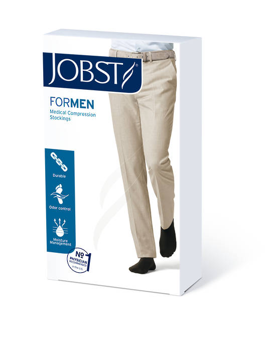Jobst Socks for Men Knee High Closed Toe 20-30mmHg Small Black image 2