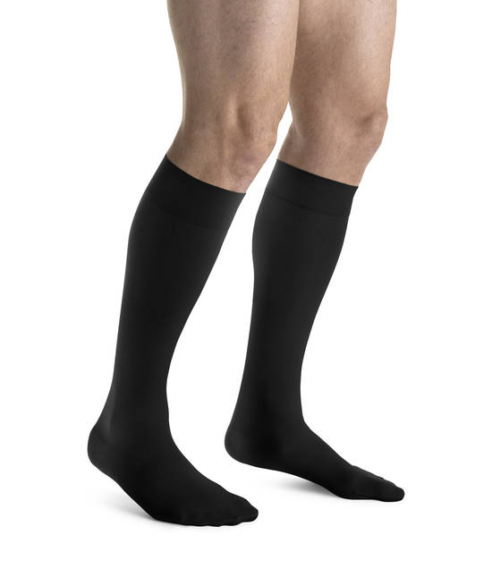 Jobst Socks for Men Knee High Closed Toe 20-30mmHg Small Black image 1
