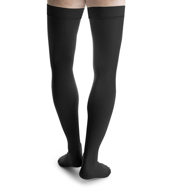Jobst Socks for Men Thigh High Closed Toe 20-30mmHg Medium Black image 1
