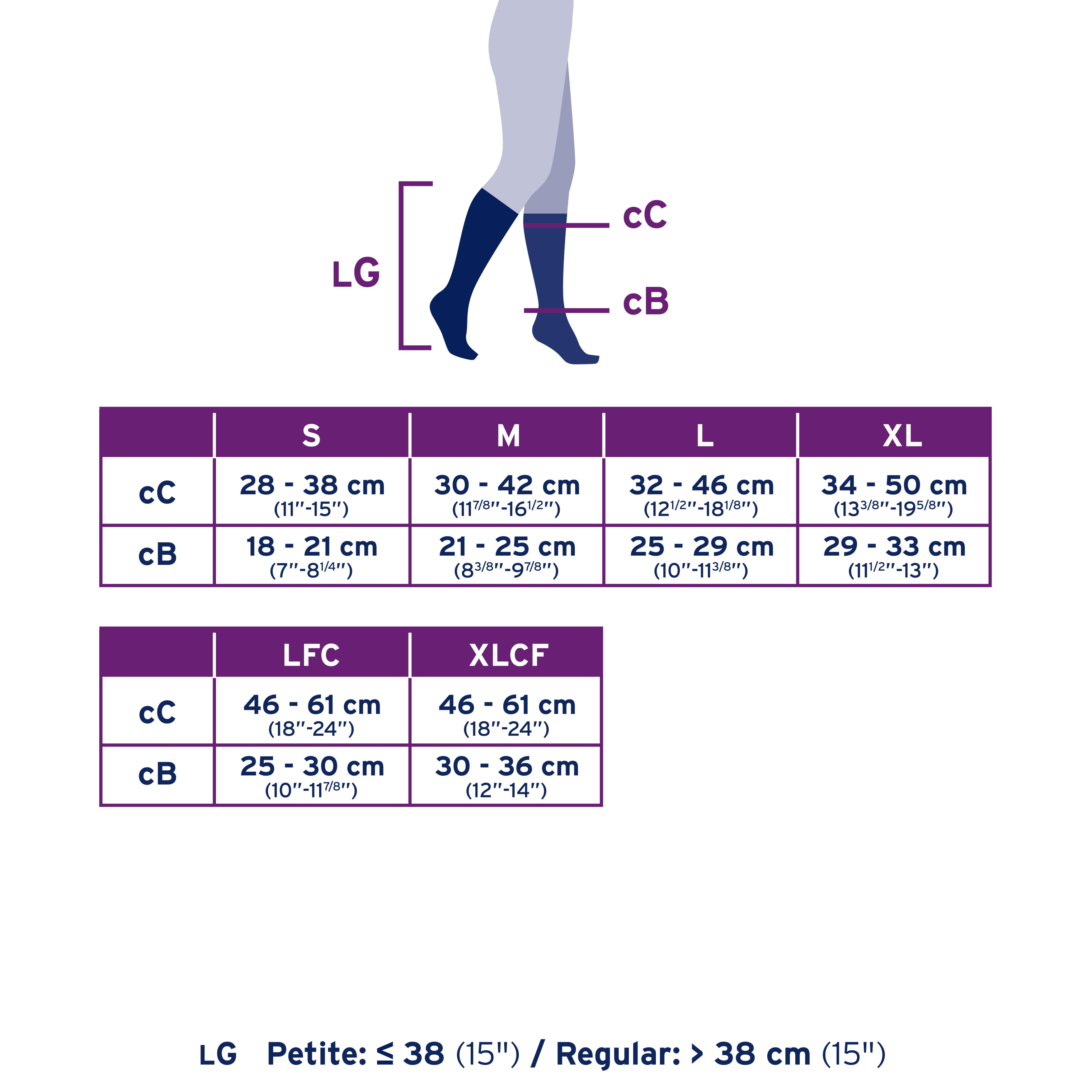 JOBST_Measurement table_Relief knee-high