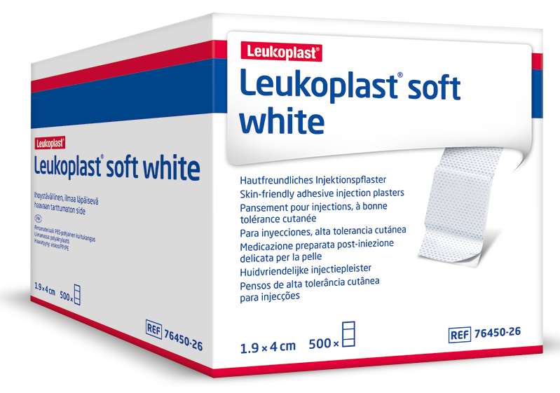 Leukoplast Soft White Injection Plaster 1.9cm x 4cm image 0