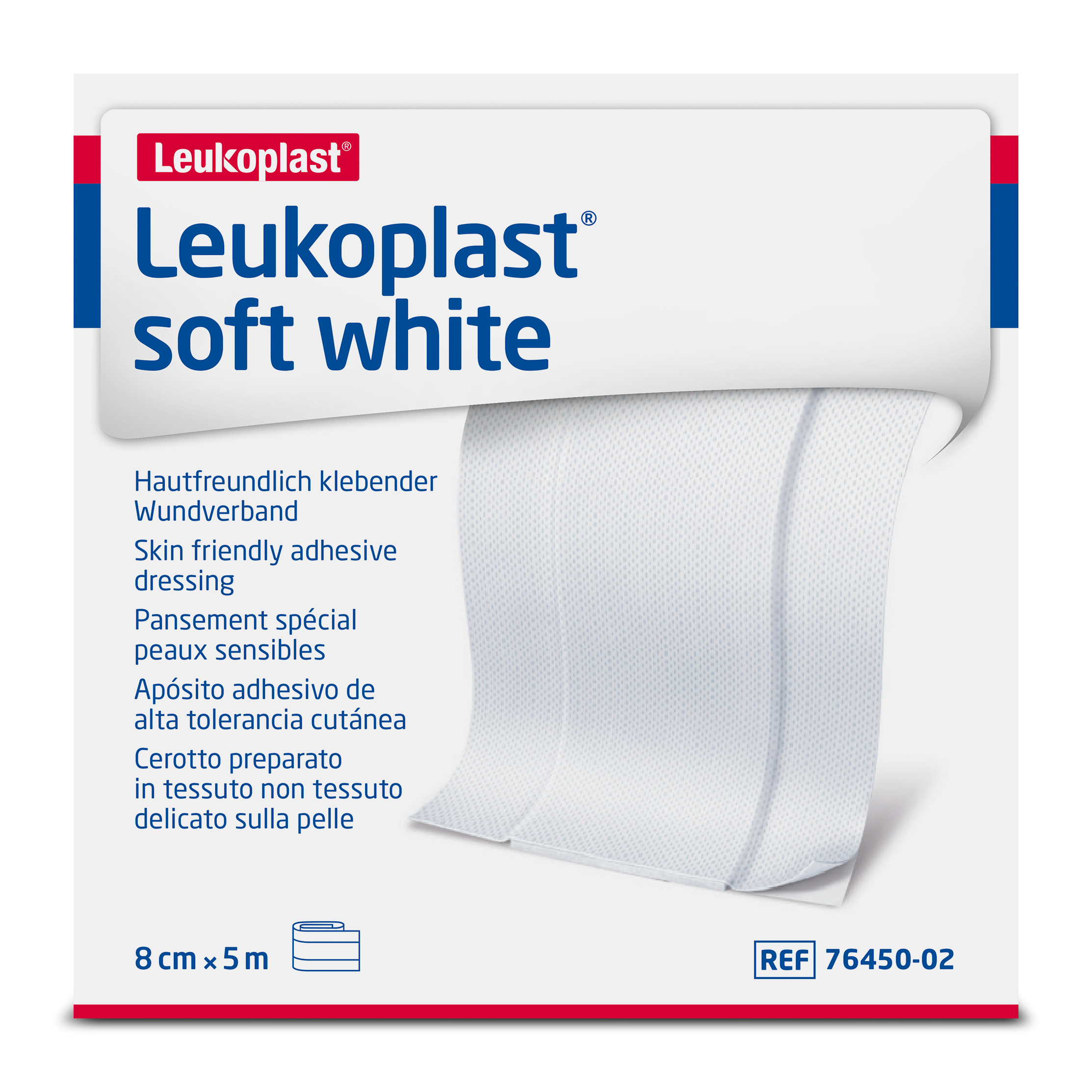 Leukoplast Soft White Roll 8cm x 5m image 1