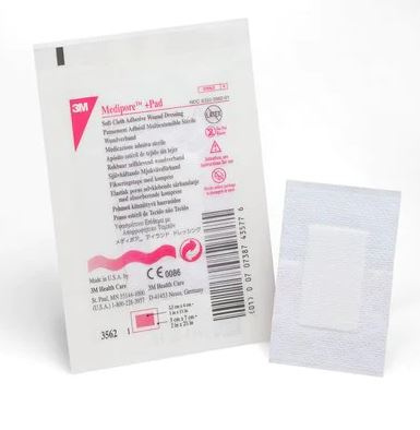 3M Medipore Soft Cloth Adhesive Wound Dressing with Pad 5cm x 7cm image 0