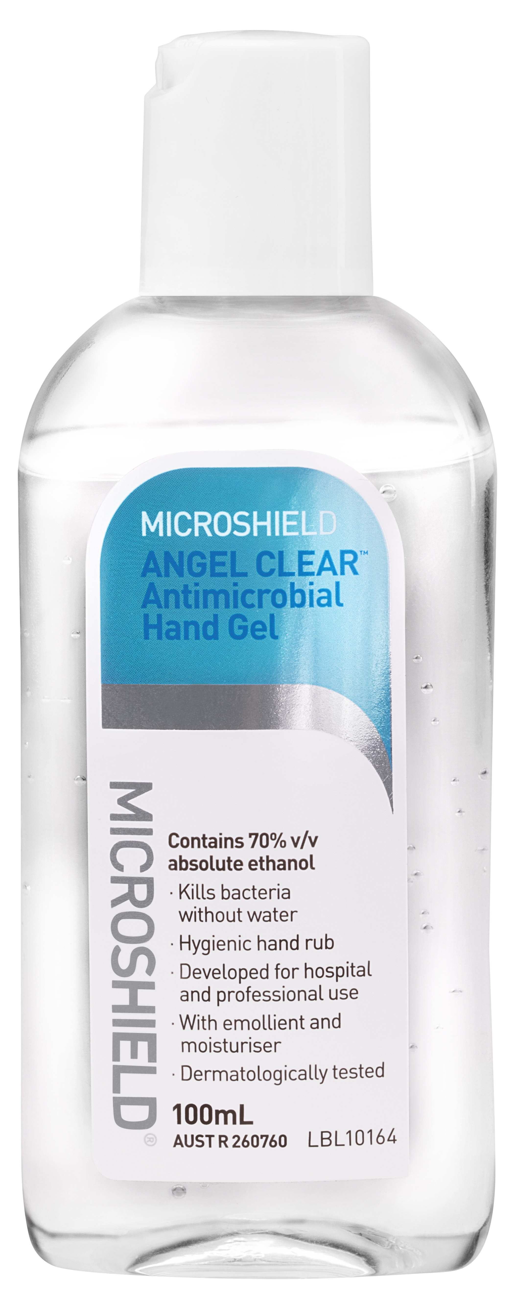 Microshield Angel Clear Antimicrobial Hand Gel 100ml image 0