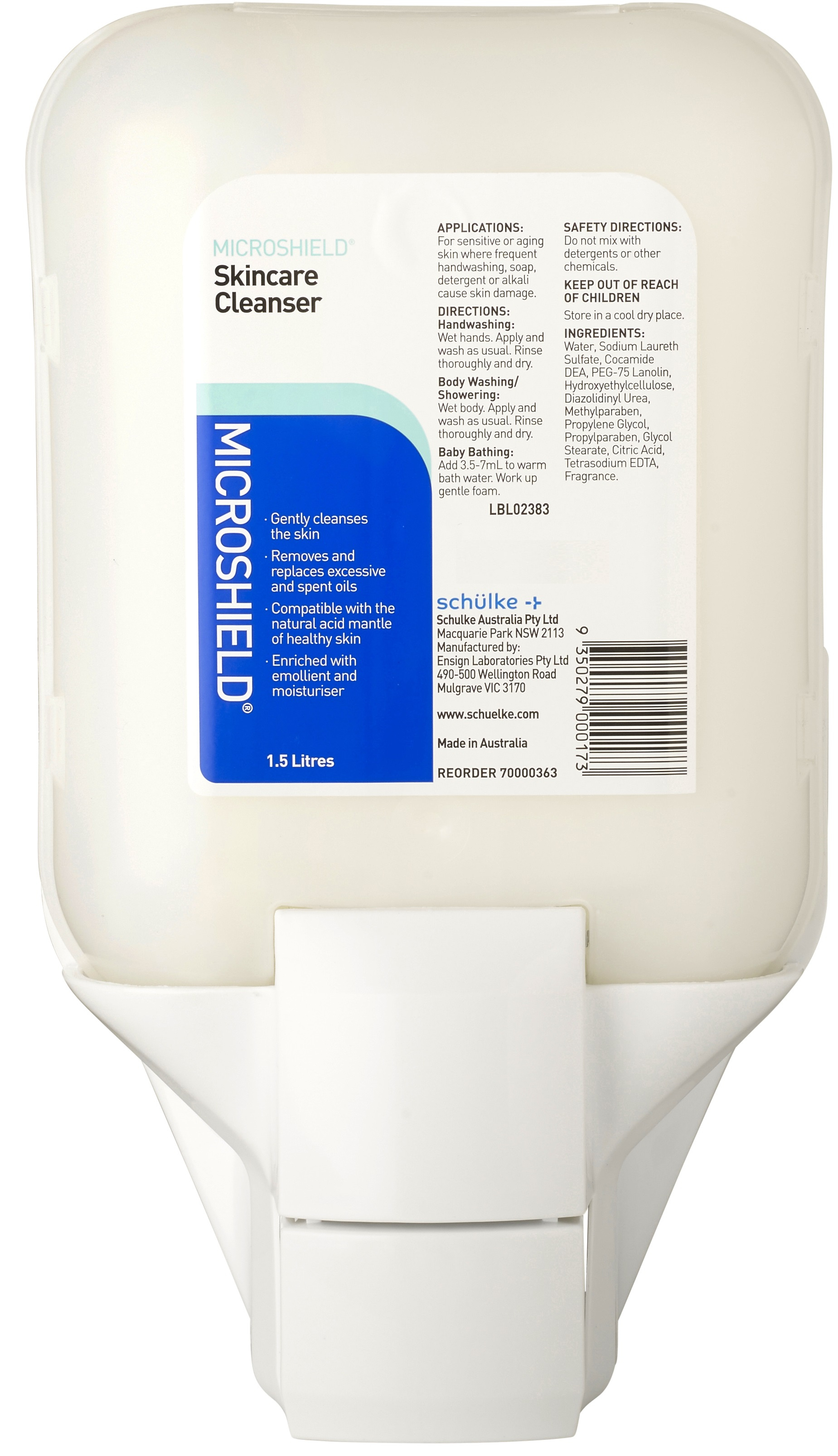 Microshield Skincare Cleanser 1.5L image 0