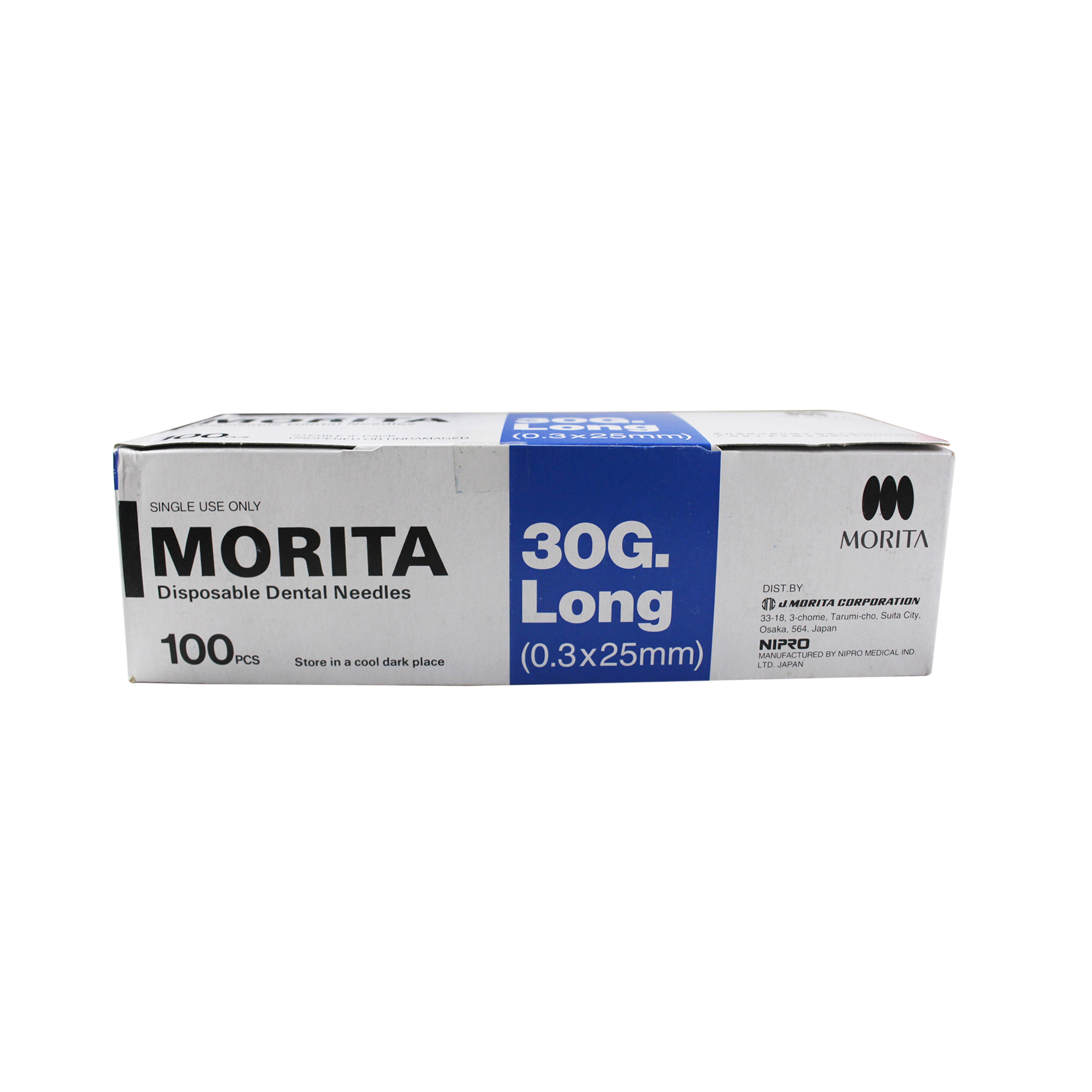 Morita Dental Needles 30g LONG 0.3 x 25mm image 0