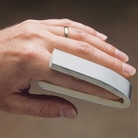 Splint Finger Aluminium padded Small 1/2 inch (1.3cm) image 0