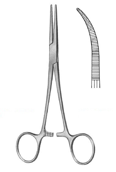 Nopa Crile Renkin Artery Forcep 16cm Curved image 0