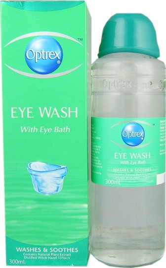Optrex Eye Wash with Eye Bath 300mls image 0