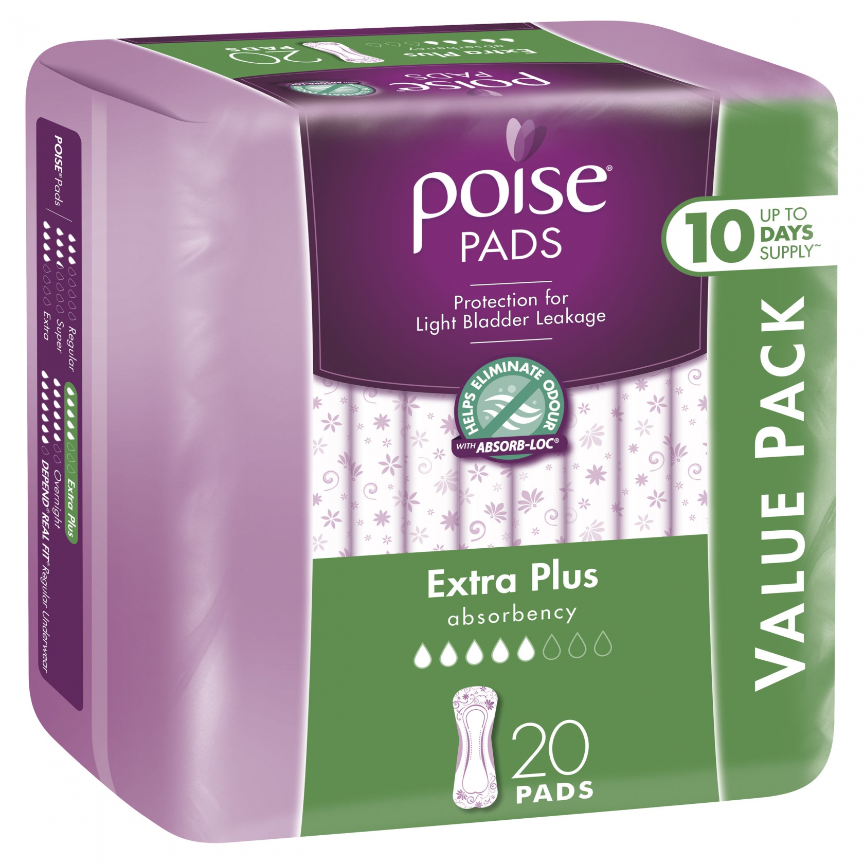 Poise Pads Extra Plus 20 image 1
