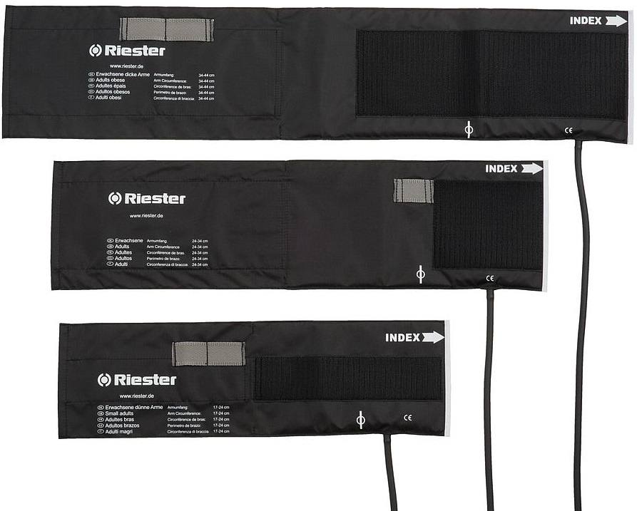 Riester BP Velcro Cuff 1 tube Small Adult 42cm x 13cm Black (Arm 17-24cm) image 1