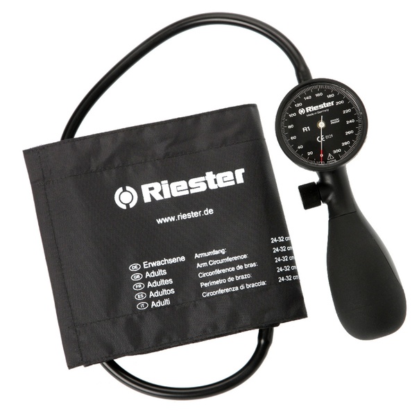 Riester Sphygmomanometer R1 Shock-Proof LF 1-tube Black image 0
