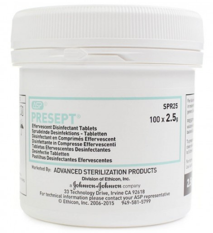 Presept Disinfectant Tablets 2.5g Tub of 100 x 6 Tubs image 0