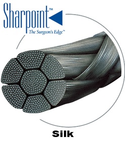 Sharpoint Plus Suture Silk 3/8 Circle RC 2/0 26mm 45cm image 2