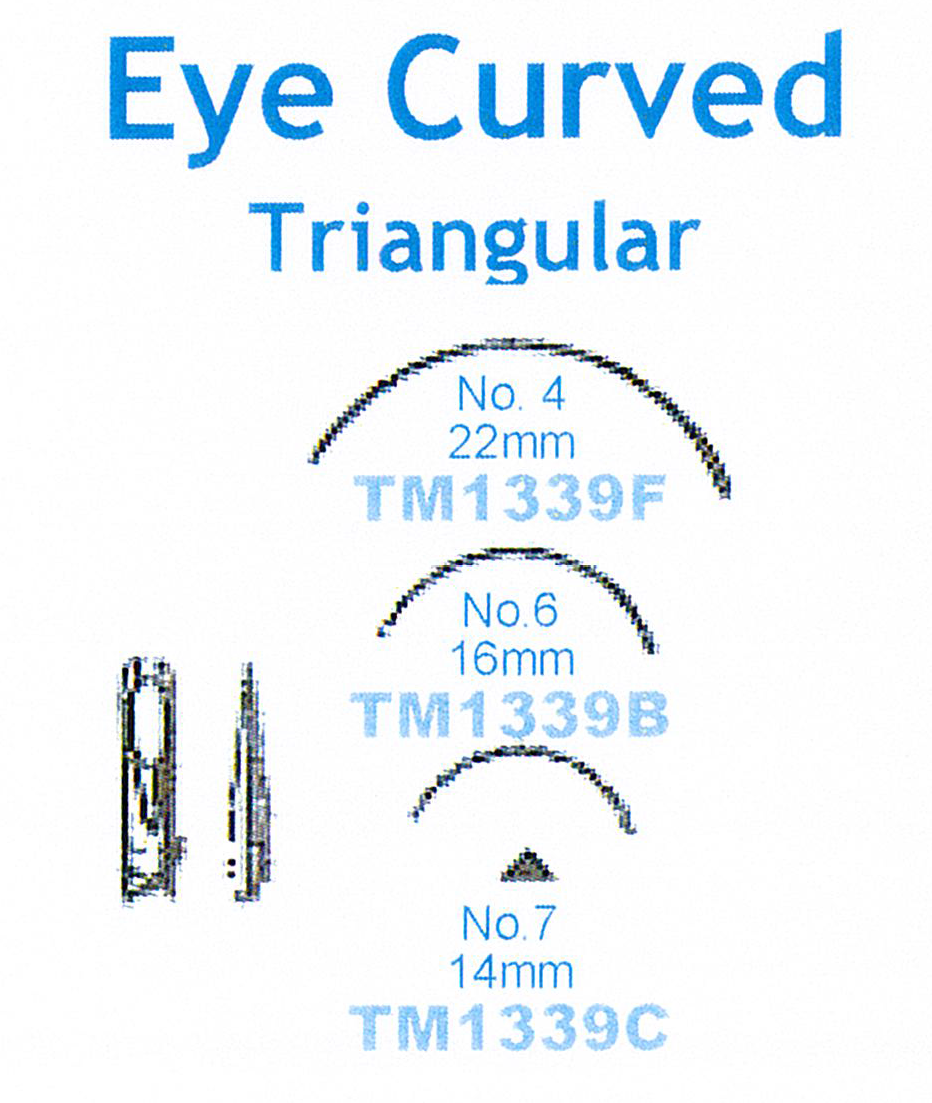 KAT-Eyed Eye Curved Triangular Needle 16mm No.6 Pkt of 2 image 0