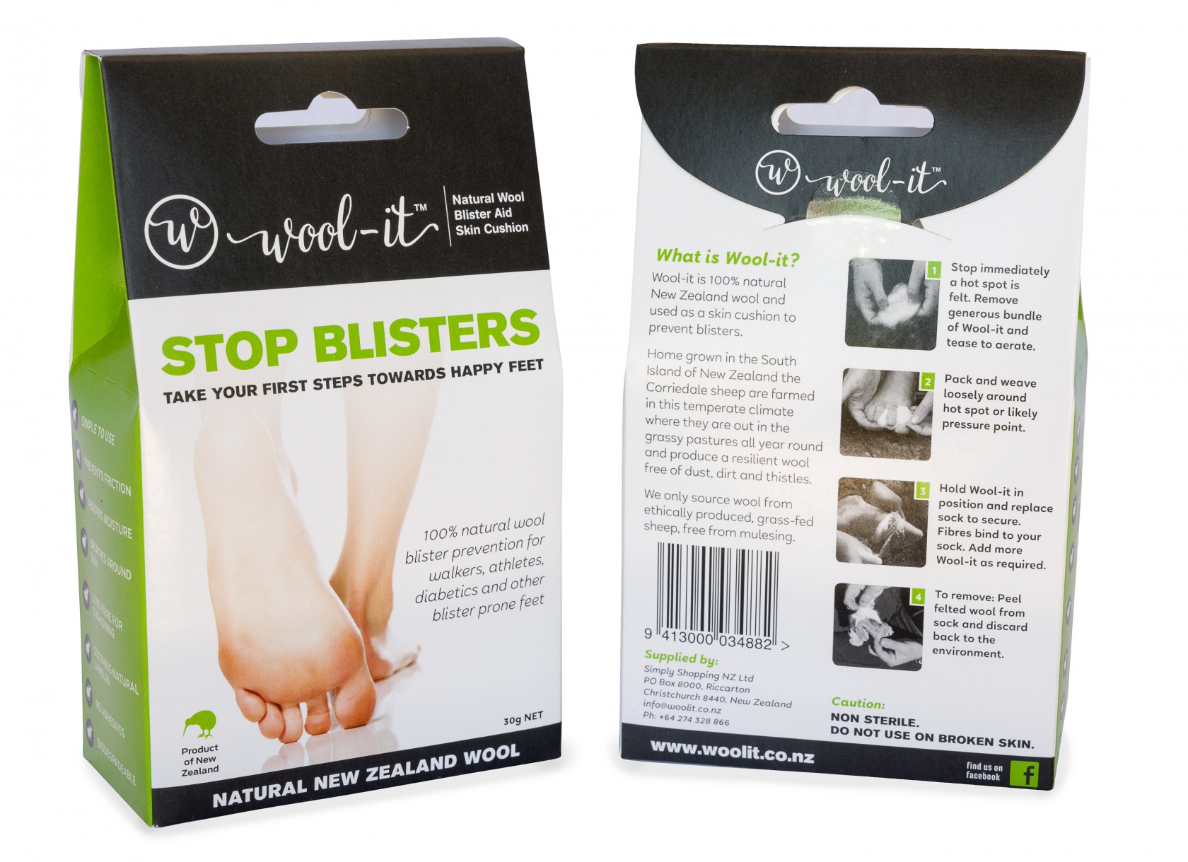 Wool-it Blister Prevention 30g Box image 2