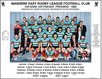 Mangere East Hawks Rugby League Premier Team 1989