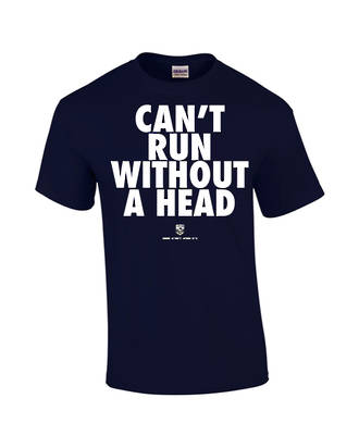 Carlaw Park "Can't Run Without A Head" Navy Tee