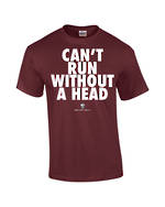 Carlaw Park "Can't Run Without A Head" Maroon Tee