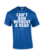 Carlaw Park "Can't Run Without A Head" Royal Blue Tee