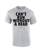 Carlaw Park "Can't Run Without A Head" Sport Grey Tee