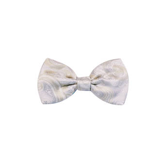 Champagne Paisley Pre-tied Bow