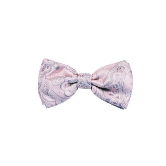 Pink Paisley Pre-tied Bow
