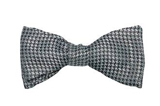 Black & White Houndstooth bow tie
