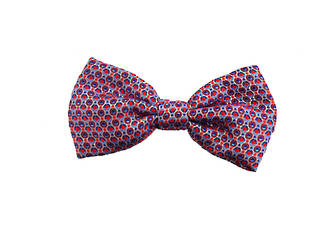 Blue and red circle Pre-tied Bow