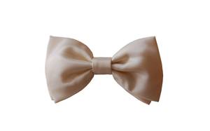 Cream Satin Bow Tie