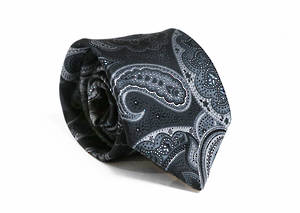 Charcoal Paisley tie