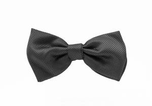 Charcoal Jacquard Pre-tied Bow