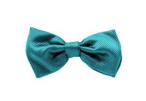 Teal Jacquard Pre-tied Bow