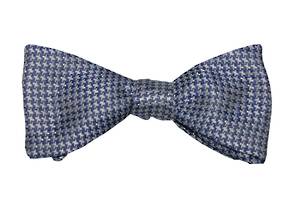 Blue Houndstooth Bow tie