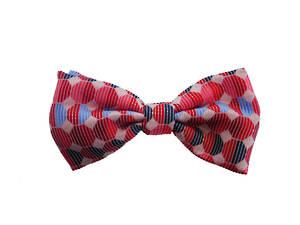 Red geometric Pre-tied Bow